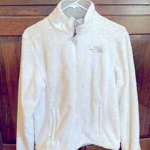 Northface white fleece jacket